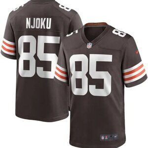 Mens Kids Youths David Njoku Brown Stitched Jersey